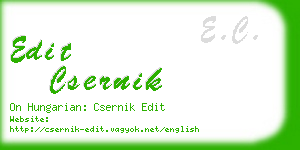 edit csernik business card